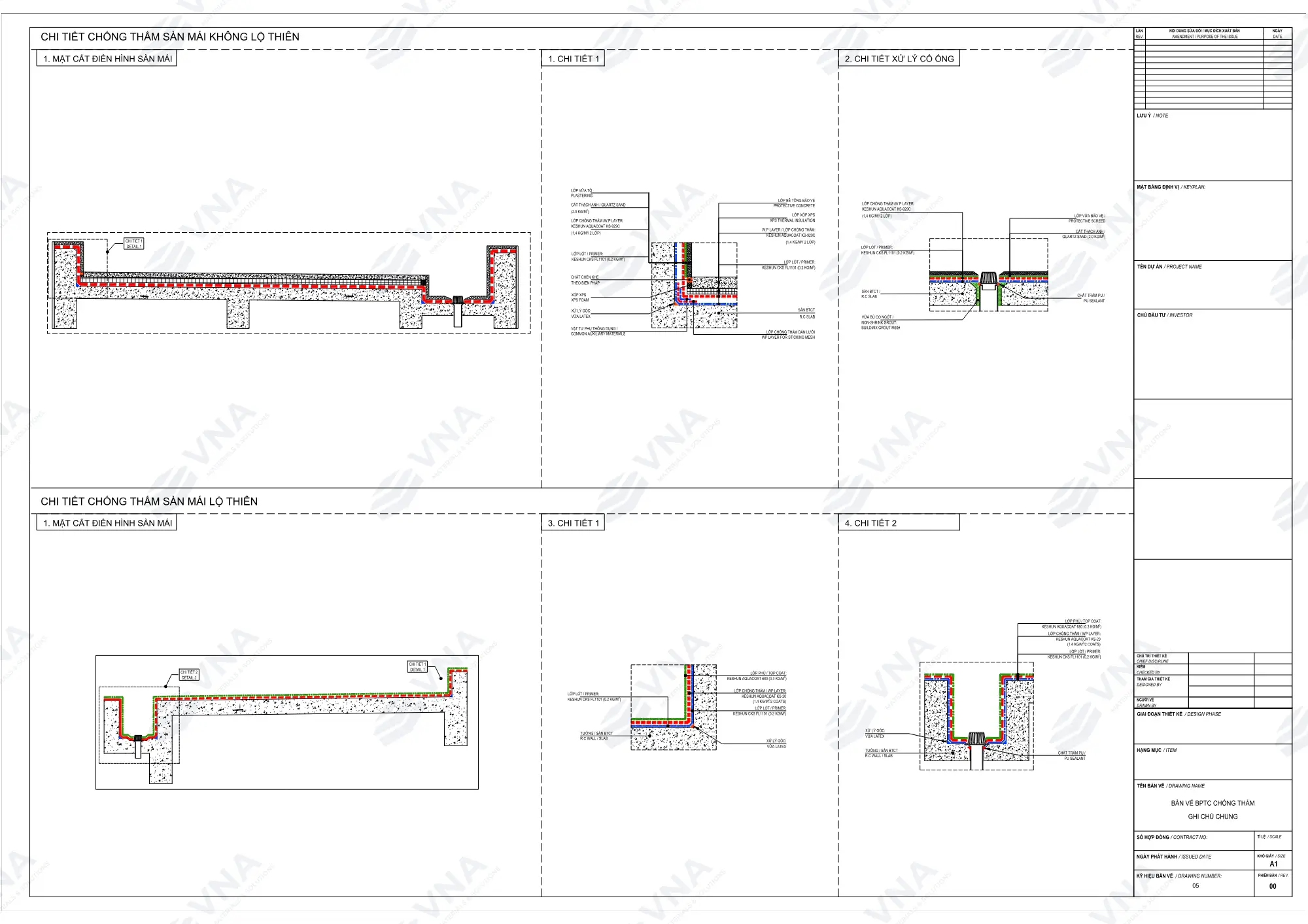Standard waterproofing details – bored piles, retaining walls – page 5