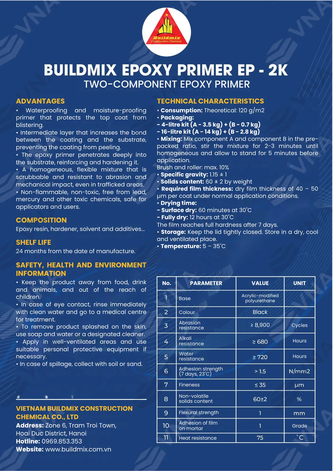 Hồ sơ kỹ thuật Buildmix Epoxy Primer EP-2K – trang 5