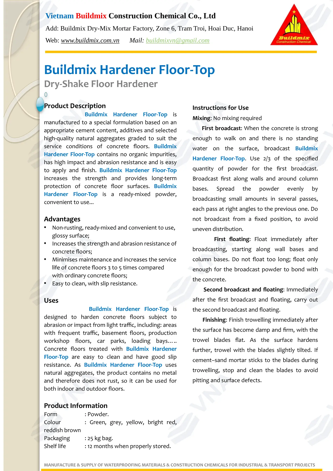 Hồ sơ kỹ thuật Buildmix Hardener Floor-Top – trang 4