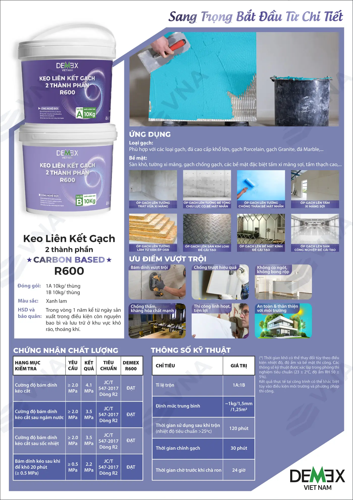 Demex – Catalogue keo chà ron và keo dán gạch epoxy – trang 7