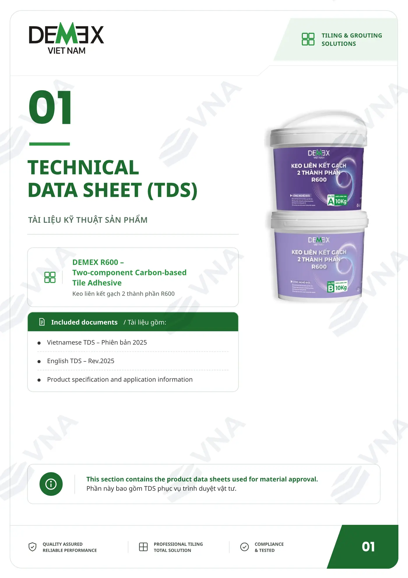 Hồ sơ kỹ thuật Demex R600 – trang 1