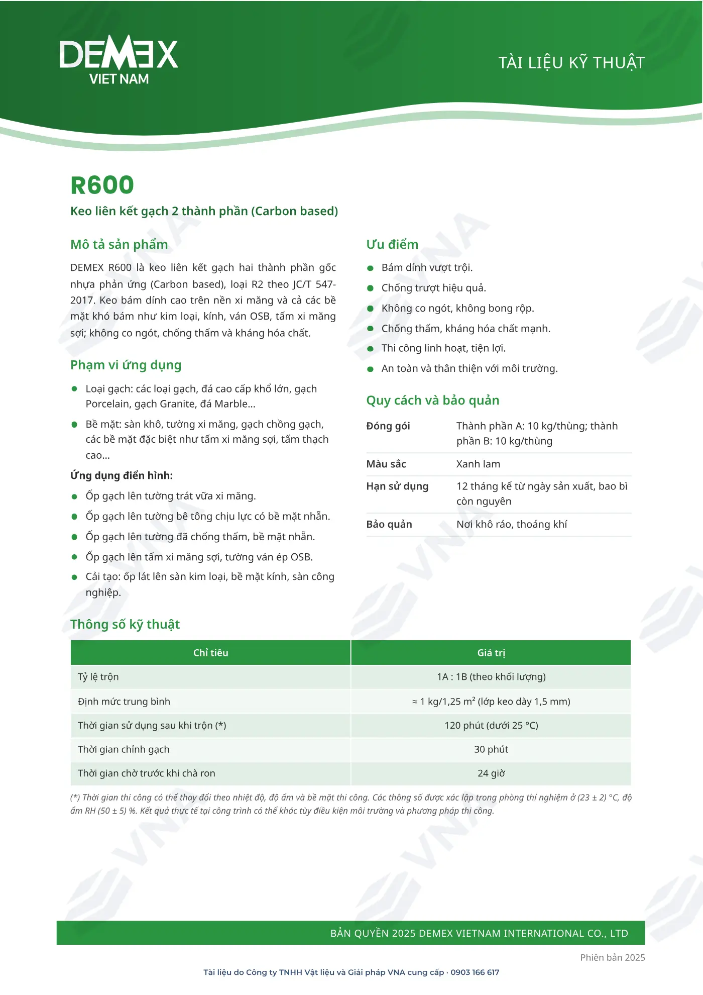 Hồ sơ kỹ thuật Demex R600 – trang 2