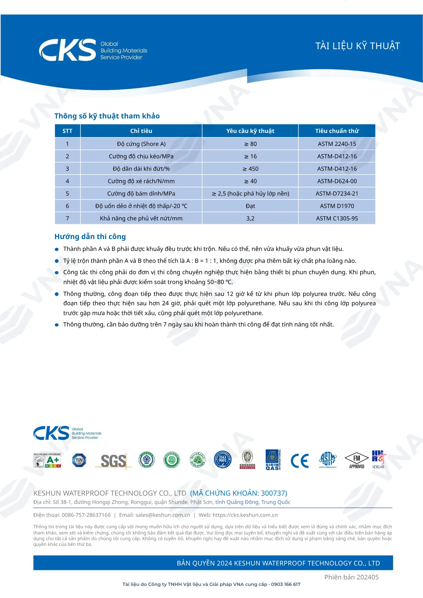 Hồ sơ kỹ thuật Keshun Aquacoat KS-20 – trang 5