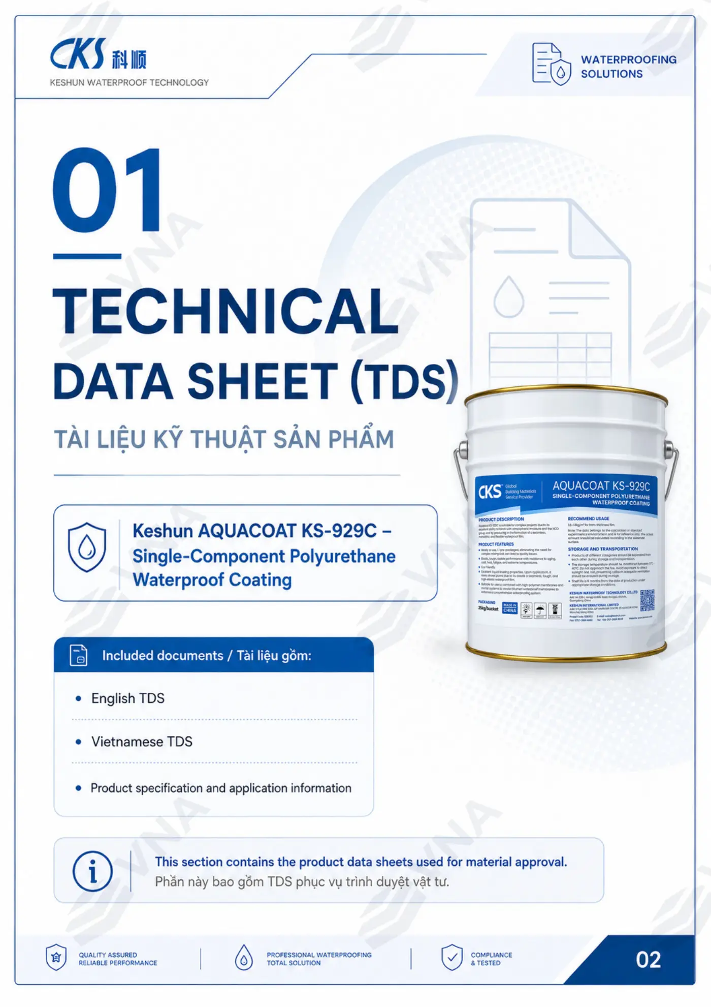 Keshun Aquacoat KS-929C technical dossier – page 2