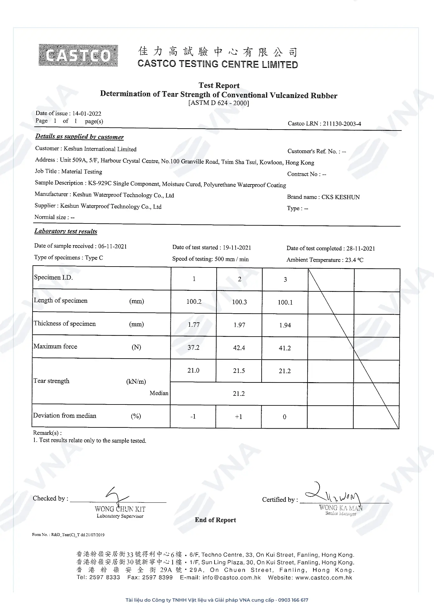 Keshun Aquacoat KS-929C technical dossier – page 15