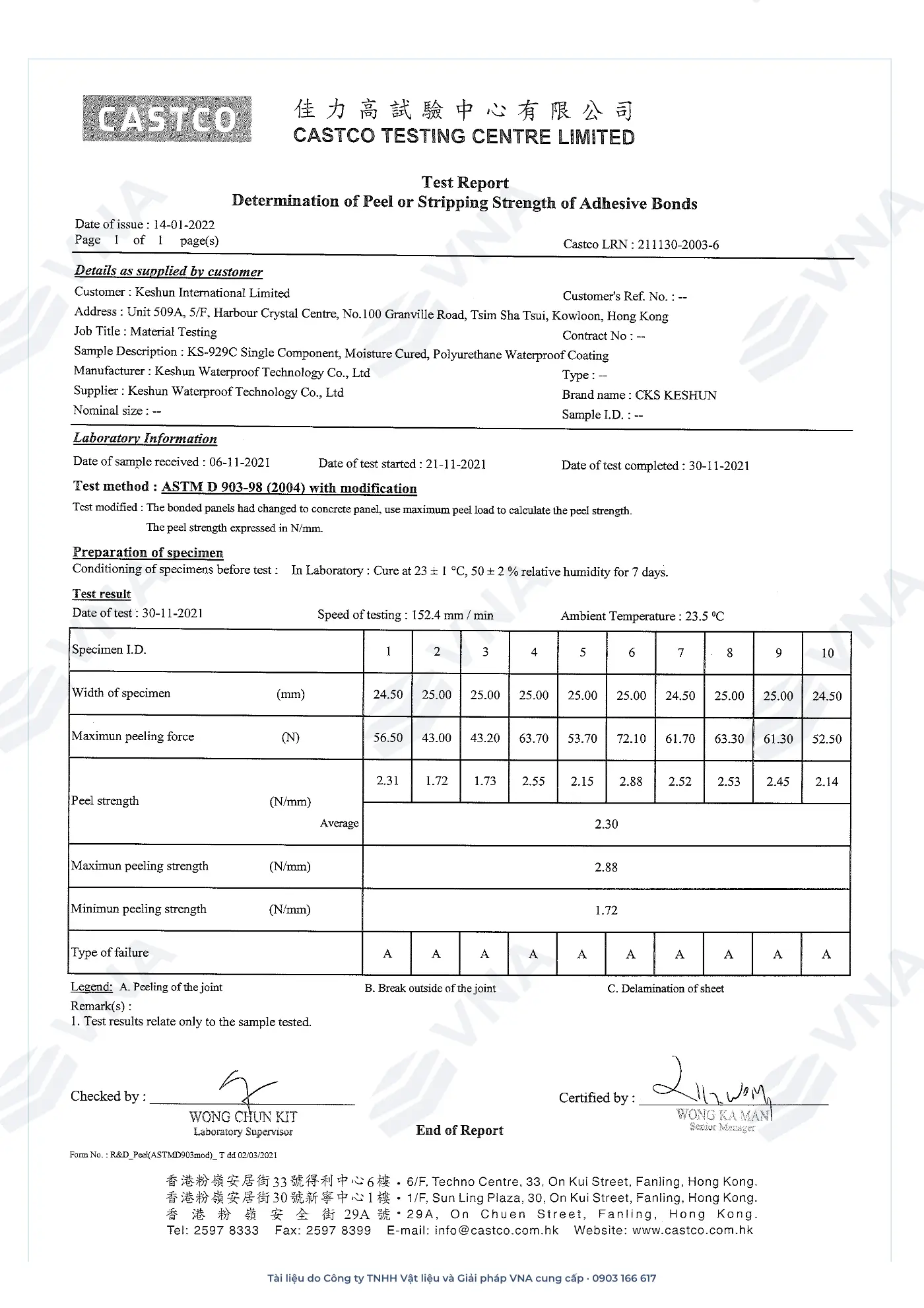 Keshun Aquacoat KS-929C technical dossier – page 17