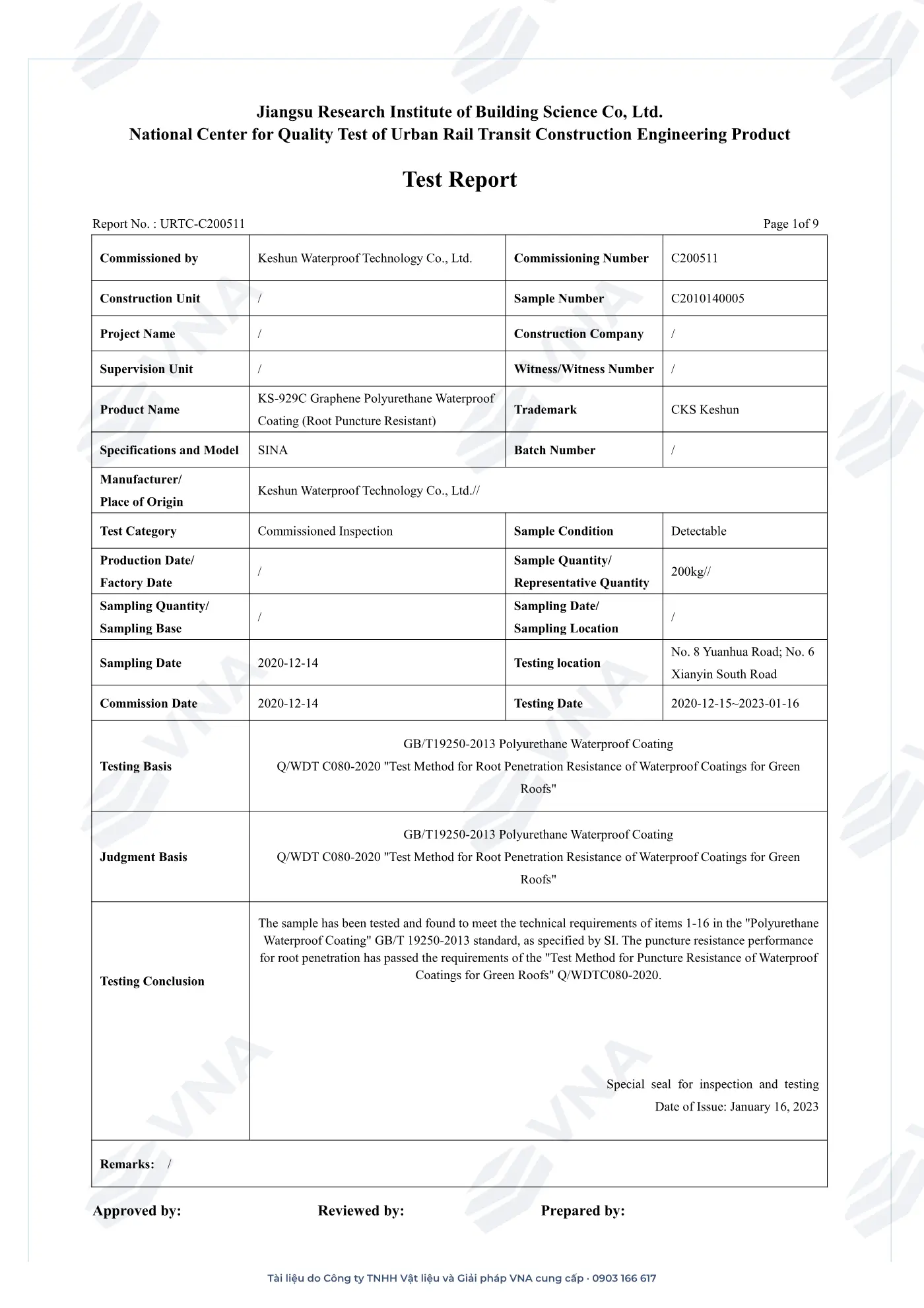 Keshun Aquacoat KS-929C technical dossier – page 22