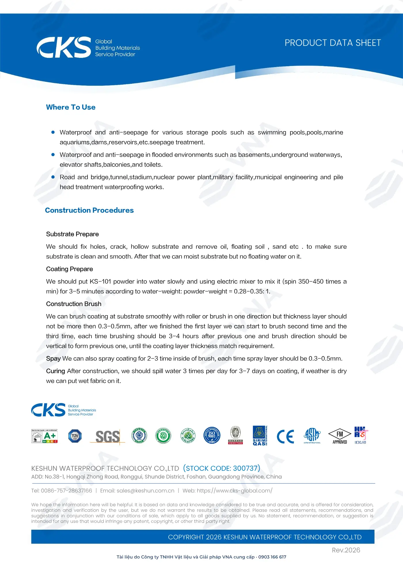 Keshun Aquaflex KS-101 technical dossier – page 4