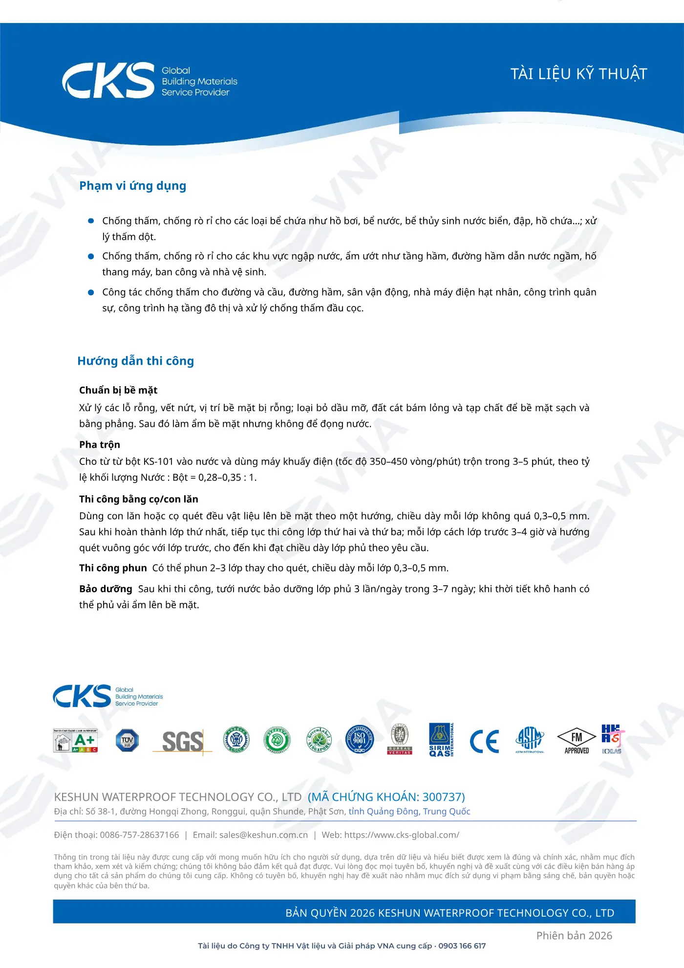 Keshun Aquaflex KS-101 technical dossier – page 7