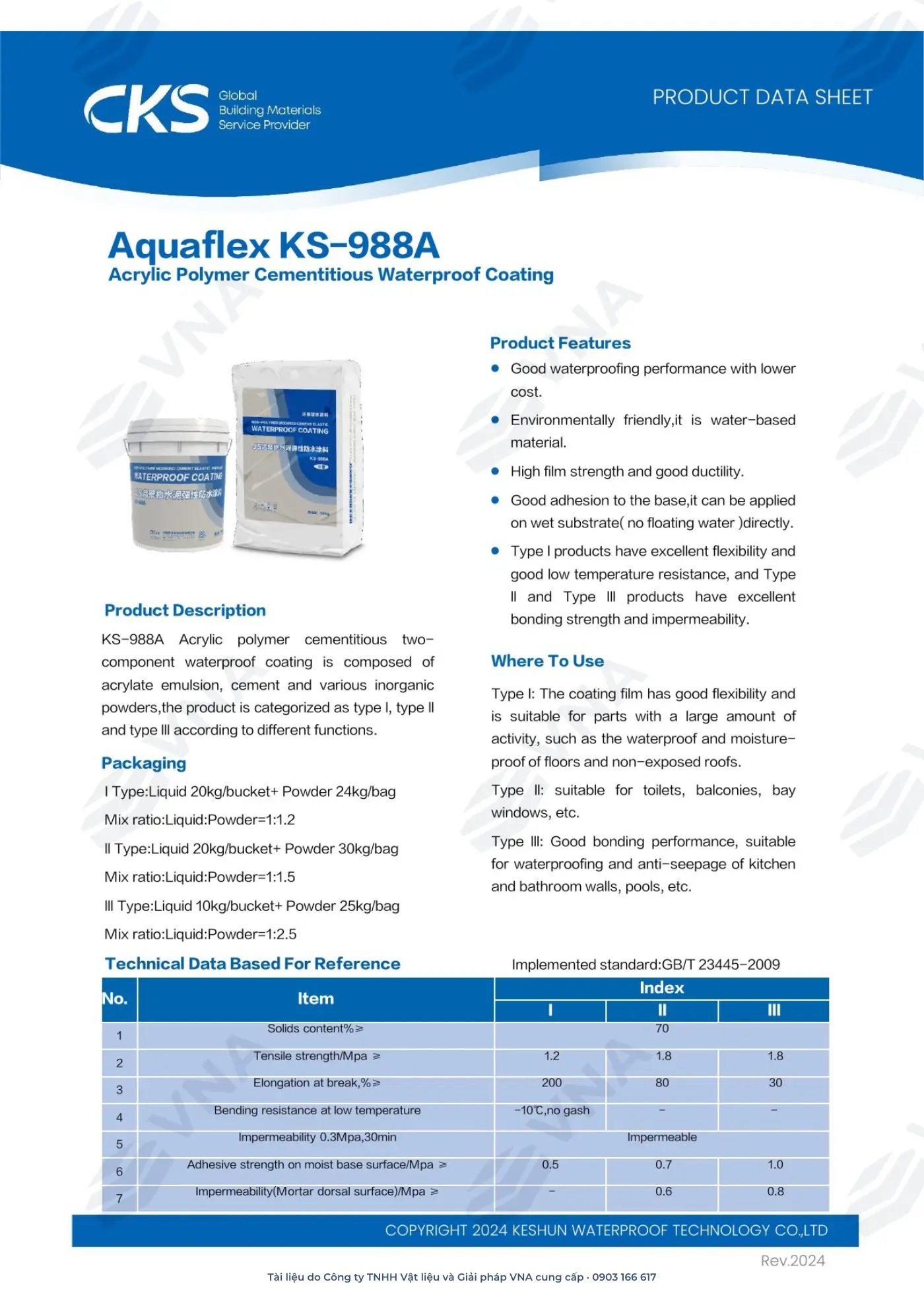 Hồ sơ kỹ thuật Keshun Aquaflex KS-988A – trang 2