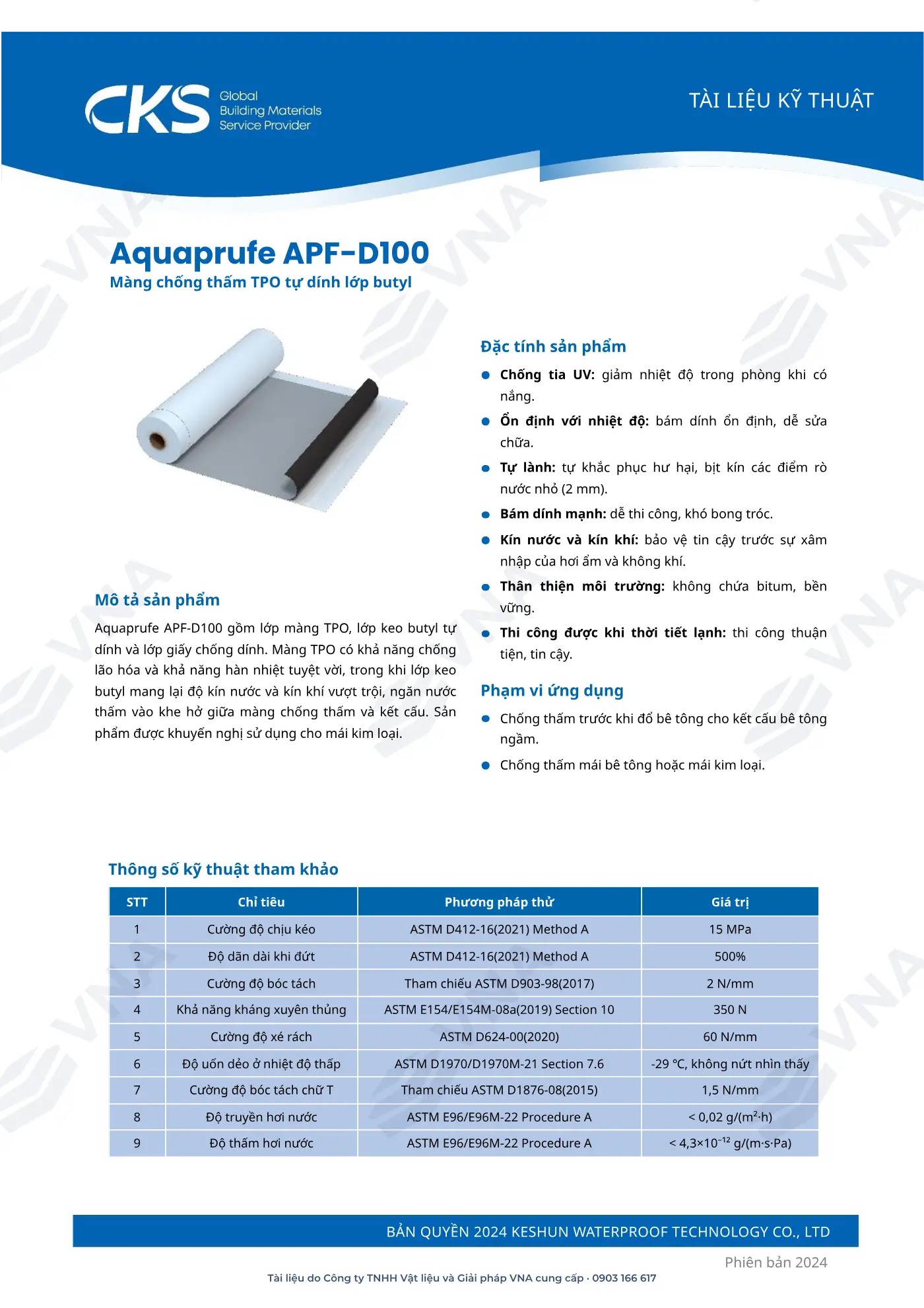 Hồ sơ kỹ thuật Keshun Aquaprufe APF-D100 – trang 5
