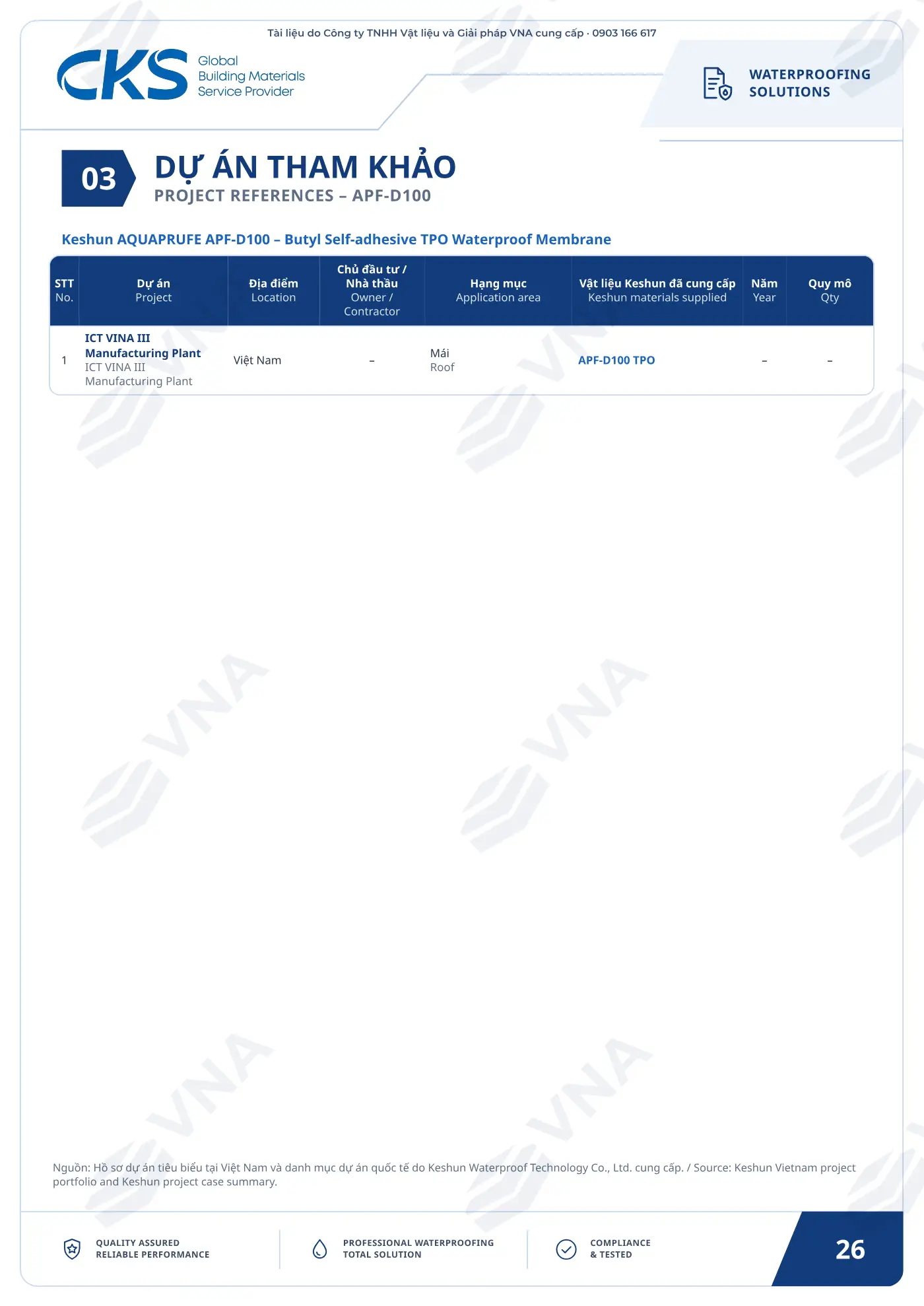 Hồ sơ kỹ thuật Keshun Aquaprufe APF-D100 – trang 26