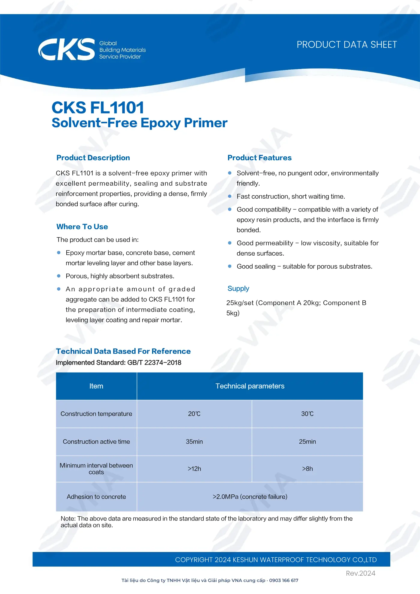 Hồ sơ kỹ thuật Keshun FL1101 – trang 2