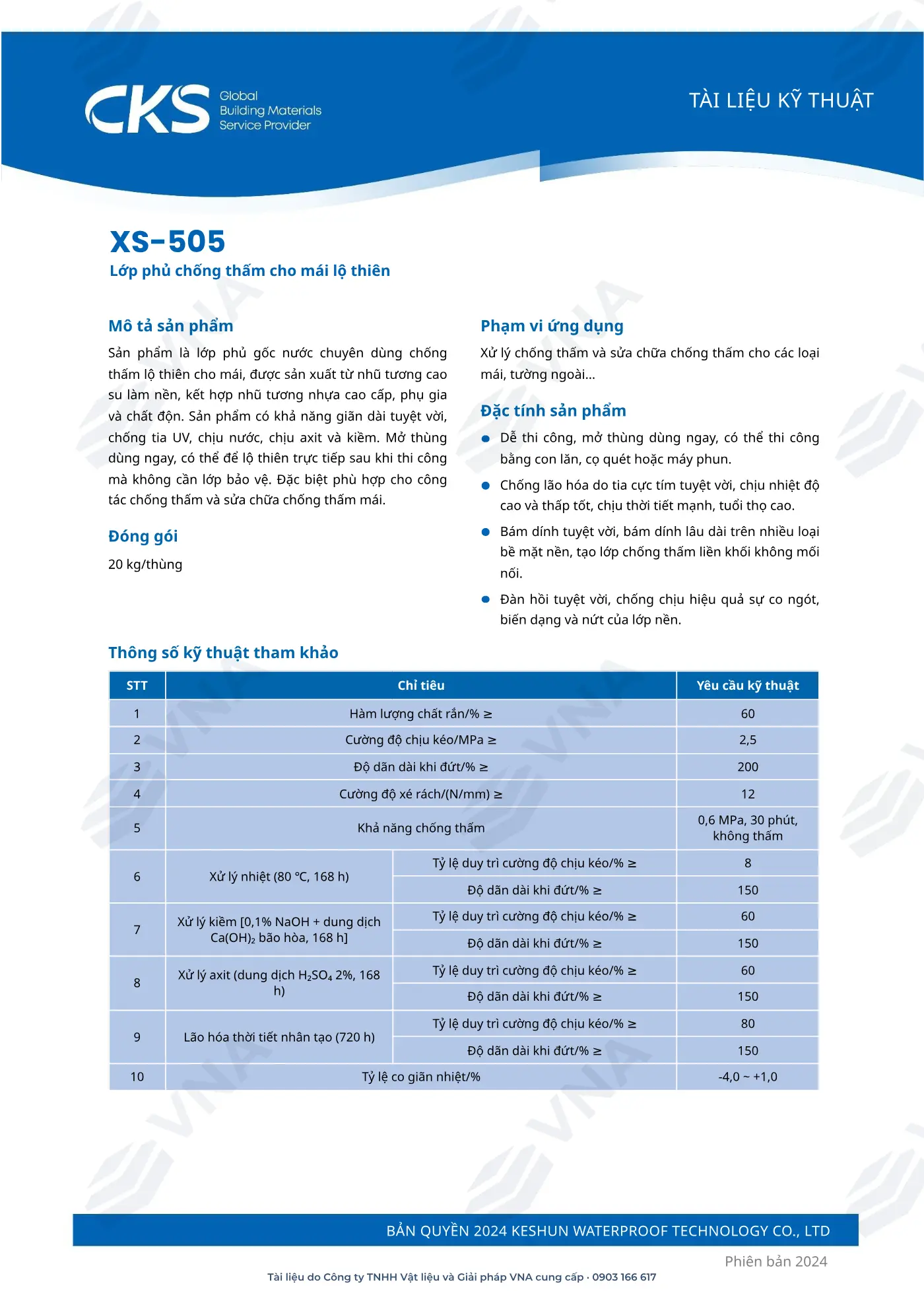 Hồ sơ kỹ thuật Keshun XS-505 – trang 4